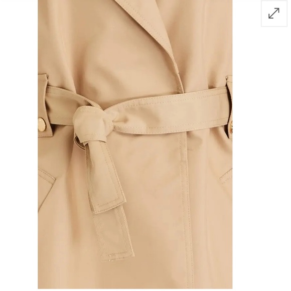 Sandro Button Gabardine Trench Coat in Beige - Picture 4 of 14